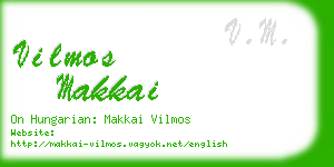 vilmos makkai business card